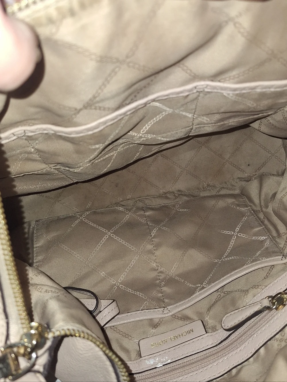 Michael Kors Lexington Large Hobo Shoulder Bag Blush Beige Pink GUC